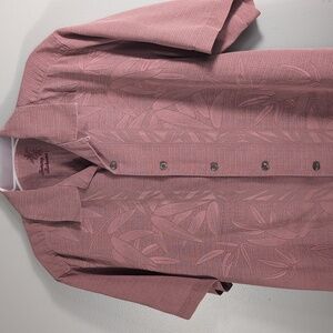 Tommy Bahama 100% Silk Salmon Camp Shirt, Sz. M